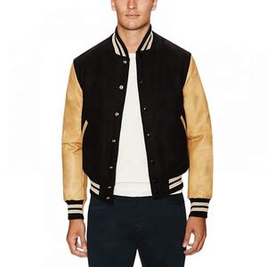 Veste d'hiver en laine et cuir pour homme, haut de gamme, bon marché, service oem - Product Image 6