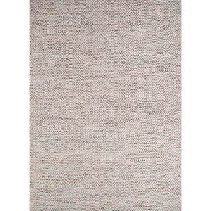 พรมลายเรขาคณิตสีเบจและสีน้ำตาล ทอแบบแบน ทำจากขนสัตว์และวิสโคส สำหรับบ้าน รุ่น ADWV-13047 - Product Image 1