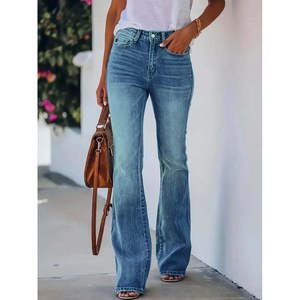 Jean droit taille haute pour femme avec poches, 27089 - Product Image 1