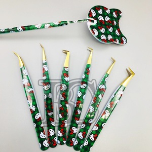 แหนบต่อขนตาพิมพ์กระดาษ Hello Kitty พร้อมปลายสีทองแหนบสแตนเลสทนทาน - Product Image 3