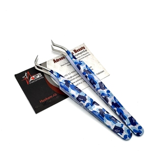 Pinzas para Extensión de Pestañas Bape Print, Acero Inoxidable Japonés, Agarre Sólido, Logotipo Personalizado, Pinzas para Volumen de Pestañas Probadas a Mano, Diseño Bape Tile - Product Image 5