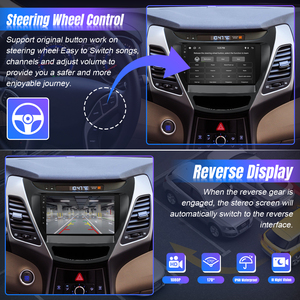 เครื่องเสียงรถยนต์ระบบแอนดรอยด์สำหรับ Hyundai Elantra 2014 <span class=keywords><strong>2016</strong></span> 2015พร้อมคาร์เพลย์แอนดรอยด์อัตโนมัติหน้าจอสัมผัสขนาด9นิ้ววิทยุรถยนต์ FM BT - Product Image 3