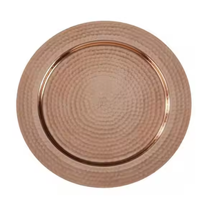 Platos de Presentación Redondos Color Cobre Naranja para Bodas, Fiestas y Uso Doméstico, Logotipo Personalizado, Diseño Moderno y Duradero - Product Image 4