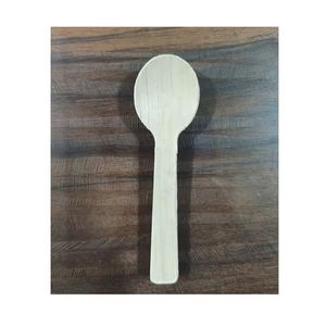 Vente en gros de cuillères biodégradables écologiques couverts jetables en feuille de palmier cuillère de 10 cm - Product Image 1