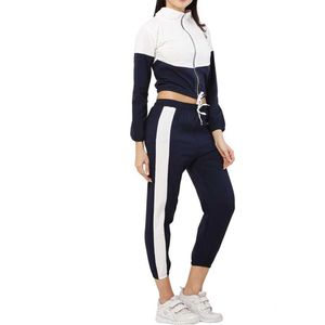 Pantalones Deportivos Unisex Personalizados con Bolsillos, Pantalones Deportivos Azules con Rayas Laterales Blancas, Cintura Elástica con Cordón, Estilo Casual - Product Image 2