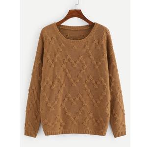 Suéter de punto personalizado, jersey de diseñador, Jersey de punto, jersey de invierno con cuello redondo de algodón, suéter de punto personalizado de gran tamaño, exportación desde BD - Product Image 4