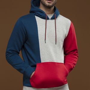 Sweat à capuche polaire pour homme en coton de haute qualité, brodé, à épaules tombantes, grande taille, style streetwear, couleur unie, thermique, avec logo personnalisé - Product Image 2