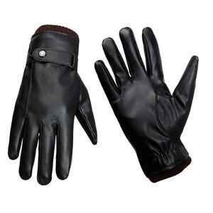 Guantes de Piel de Oveja para Invierno con Forro de Lana, Guantes de Piel de Oveja Gruesos para Conducir, Mitones de Cuero Genuino con Logotipo Personalizado - Product Image 1