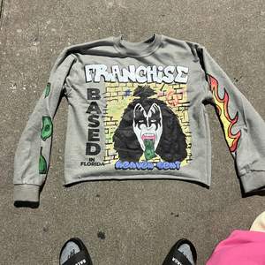 Camiseta de manga corta de gran tamaño con estampado de tela de rizo y cuello redondo con estampado digital - Product Image 3