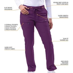 Conjuntos de uniformes de hospital OEM para mujeres profesionales Trajes de fregado de mezcla de rayón y poliéster de algodón con estilo - Product Image 4