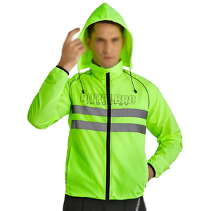 Men's Packable Windproof <b>Cycling</b> <b>Jackets</b> <b>Reflective</b> Waterproof Featuring Fluorescent Design for Running Biking Hiking Riding - Product Image 2