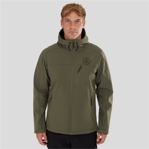 Veste Softshell d'hiver pour hommes, coupe-vent, imperméable, respirante, style streetwear, broderie technique personnalisée sur le devant - Product Image 6
