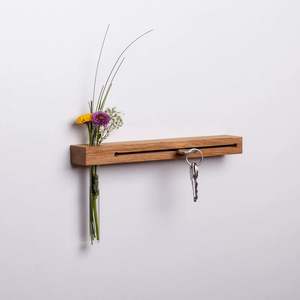 Simple wood <b>wall</b> rack designed to hold phones and <b>keys</b> in one spot. Available at wholesale prices. - Product Image 6