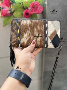 กระเป๋าคลัทช์หนังวัวแท้แบบมีเครื่องมือสำหรับงานแกะสลักกระเป๋าสตางค์แบบตะวันตกที่ทันสมัย - Product Image 2