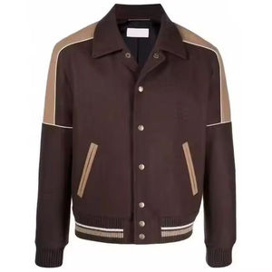Vêtement d'hiver en gros, veste de style varsity à col rabattu pour hommes et veste de style varsity en coton pour l'extérieur - Product Image 1