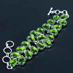 ทำด้วยมือ925เงินสเตอร์ลิงปรับได้เครื่องประดับอัญมณีสีเขียวเครื่องประดับแฟชั่นของขวัญน่ารักสำหรับผู้หญิงวัสดุหลักทองเหลือง - Product Image 5