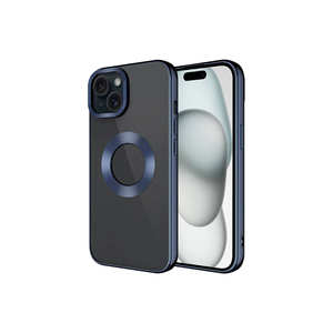 Funda Netzy Azul Marino Compatible con iPhone 15, Silicona TPU SAFA Omega con Protección Antigolpes para la Cámara y Visualización del Logotipo - Product Image 1