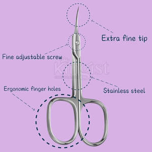 Ciseaux à cuticules lisses avec lames courbes aiguisées pour un soin des ongles soigné, ciseaux à cuticules à pointe aiguë - Product Image 5