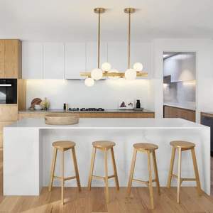 Candelabro colgante de oro moderno, colgante de globo de vidrio esmerilado de 7 luces, accesorios de iluminación de Metal Molecular personalizados para el hogar - Product Image 3