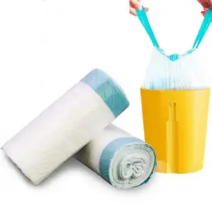 Pp String Garbage Bag With Drawstring On Roll Supplier For Wholesale