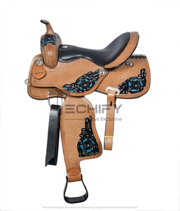 Selle de cheval en cuir confortable pour la longue distance, équipement équestre, accessoires pour chevaux, produit équestre - Product Image 1