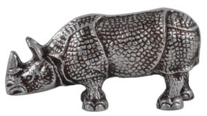 Sculpture d'ornement moderne en aluminium, style rhinocéros antique, faite à la main, mobile, pour table, décoration maison, hôtel, bureau, Pâques, marque IHA - Product Image 2