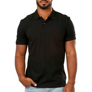 Polos de algodón transpirables de secado rápido para hombre, camisetas negras personalizadas de alta calidad, en el mejor descuento - Product Image 1