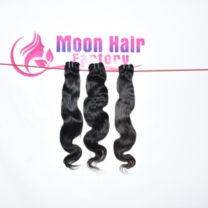 ผมมนุษย์สีดำสำหรับต่อผมมนุษย์วิกต่อผมธรรมชาติ100% ทำจากผมลอนลึกสองชั้น - Product Image 5