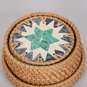 Venta caliente de lujo hecho a mano mosaico revestimiento Shell incrustaciones Madre de la perla bandeja para servir hecho en Vietnam - Product Image 5