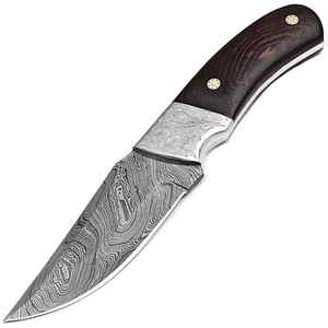 Cuchillos de caza para acampar al aire libre de acero de Damasco alto Cuchillos de caza de hoja fija - Product Image 5