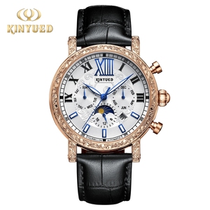 Montres <span class=keywords><strong>Kinyued</strong></span> J094, marque haut de gamme, calendrier, grand cadran, <span class=keywords><strong>montre</strong></span> mécanique automatique de luxe, tourbillon, pour homme, Relogio Masculino - Product Image 1