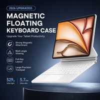 Custom Magnetic Floating Tablet Keyboard Case With Touchpad, Ultra Slim Wireless Keyboard Cover for OEM ODM Wholesale