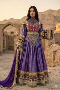 Robes afghanes Kuchi vintage personnalisées 2026, broderies lourdes, manches longues, robes de mariée, robes de soirée, robes afghanes pour femmes adultes - Product Image 2