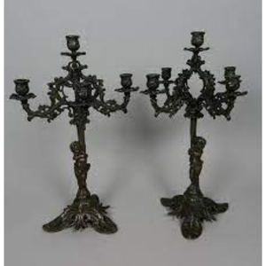 Candelabros de diseñador de mesa de lujo Color dorado hecho de latón Centro de mesa de boda Portavelas y soporte Uso DE LA IGLESIA - Product Image 3