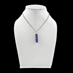 Dainty Anniversary Gift For <b>Woman</b> 925 <b>Sterling</b> <b>Silver</b> <b>Necklace</b> With Amethyst Gemstone Classic <b>Necklace</b> Jewelry On Wholesale - Product Image 1