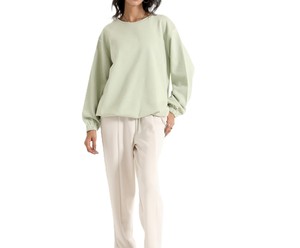 <b>Women's</b> Fashion Winter Sweatshirt Hoodies Knitted Sport Streetwear with Lightweight Letter <b>Pattern</b> Crew Neck Loose Fit Solid - Product Image 1