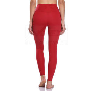 Leggings de Fitness Femme Spandex/Nylon Sans Couture Taille Haute Scrunch Fesses Pleine Longueur-Motif Solide Bas quantité minimale de commande 20 Pièces Service OEM - Product Image 2