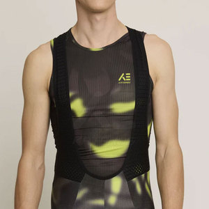 Katusha Cycling Bib Suit Black Green Camo Pattern Breathable Mesh Design <b>Men's</b> Bike Wear - Product Image 4