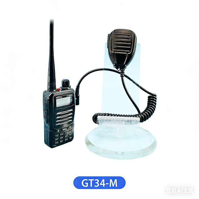 GT34-M IP54 Two Way Radio Speaker for GP308 GP68 CT200 P040 Mobile Phone Use with Stainless Steel Rotating Clamp