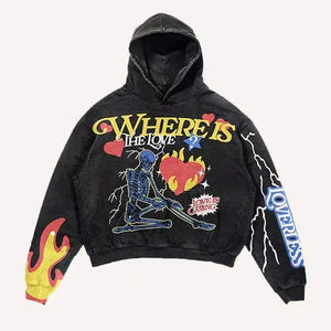 Nouveau Hoodie Personnalisé Imprimé et Brodé à la Main 2024 pour Hommes et Femmes, Coupe Classique, Style Hip-hop Y2K K-Pop, Teint Uni - Product Image 6