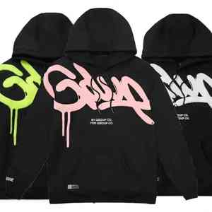 2025 transfrontalier nouveau produit hommes lâche décontracté à la mode marque à capuche 100% coton imprimé sweat à capuche - Product Image 5