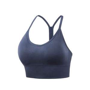 Soutien-gorge de sport à dos croisé pour femmes à quantité minimale de commande bas Vêtements de sport sexy avec motif respirant Motif imprimé Soutien-gorge de fitness de marque privée - Product Image 5