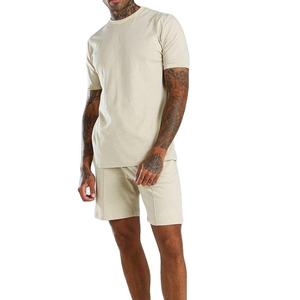 โอเวอร์ไซส์ชุดเสื้อผ้า2ชิ้นสำหรับผู้ชายชุดเสื้อยืดกางเกงขาสั้นแขนสั้นลำลองชุดวอร์มชุดกีฬาสำหรับผู้ชายและผู้หญิง - Product Image 1