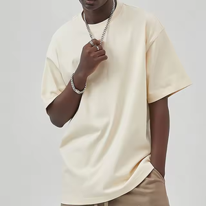 T-shirt en coton 240 g/m² de haute qualité chemise surdimensionnée à épaules tombantes avec logo vêtements d'extérieur T-shirt décontracté pour hommes - Product Image 2