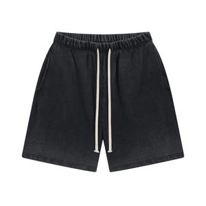 Shorts Homme Personnalisables avec Logo, Longueur Genou, Effet Délavé Acide, Vintage, Écologiques, Décontractés, en Toile Unie 100% Coton, Respirants, Séchage Rapide, Robustes - Product Image 1