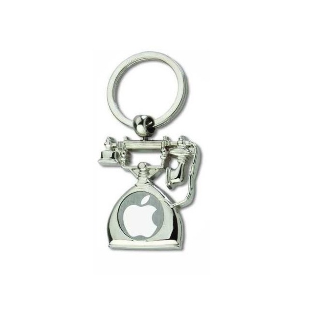 Top Selling Vintage Zinc Alloy Telephone Shaped Lightweight Keychain with Customized Printing for Key Organization Collectors