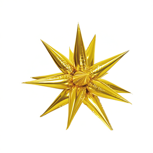 Balloon Estrella Multipunta Gold 67cm Party <b>Decoration</b> - Product Image 2