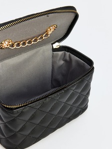 OEM ODM Private Label Custom Logo Women's Black Quilted Chain Crossbody Bag Mini <b>Vanity</b> <b>Box</b> Bag PU Leather Shoulder Purse - Product Image 4