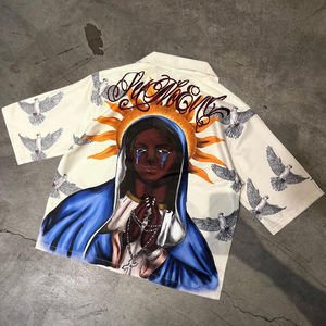 OEM Chemise hawaïenne à col cubain en lin, manches courtes, boutonnée en soie, boutonnée, à séchage rapide, pour hommes - Product Image 2