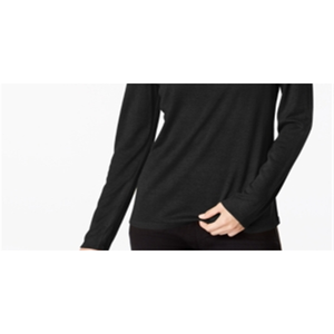 INC International Concepts Felpa da donna con lacci neri in tessuto lavorato a maglia traspirante, taglia Petite S/M - Product Image 3